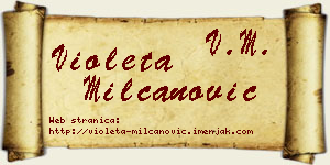 Violeta Milčanović vizit kartica